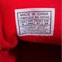POLO スニーカー　24cm レッド　赤　オシャレ　靴の画像