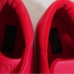 POLO スニーカー　24cm レッド　赤　オシャレ　靴の画像