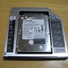 12.7mm セカンドHDDアダプター 光学ドライブをHDDやSSDに ノートPC 2.5インチの画像
