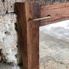 wood mirror 鏡　ミラーの画像