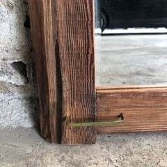 wood mirror 鏡　ミラーの画像