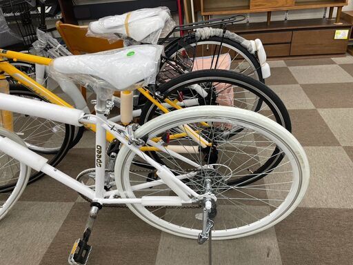 ?1年保証!!未使用!! 21Technology(21テクノロジー) クロスバイクシマノ製6段変速ギア? 312