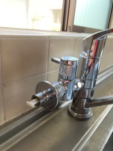 KVK 混合水栓　+ 止水栓　セット　浄水器、食洗機用