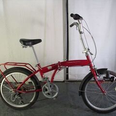 C897★8500円★　折りたたみ中古自転車【20インチ　赤 】 