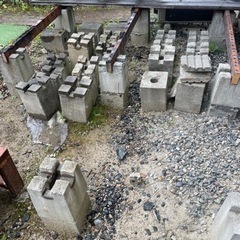 【一部引取り完了】※再出品あり　ウッドデッキ等の支柱用　ブロック...