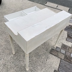 テーブル　机　白　パソコン机　学習机　引き出し付きの画像
