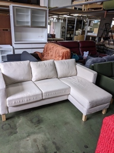 IKEA コーナーソファー　L字型ソファー　ベージュ系