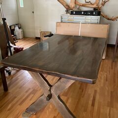 RUSTIC　Karumoku　ダイニングテーブル　木製　カントリー調　アンティークの画像