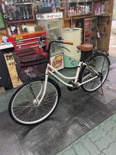 ママチャリ　26インチ　オートライト　6段変速　綺麗程度良好　配送無料