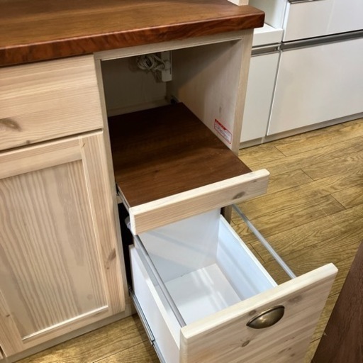 8/10 値下げ?‍♀️フレンチカントリー?‍♂️河口家具 2面レンジボード 食器棚  キッチンボード 4180