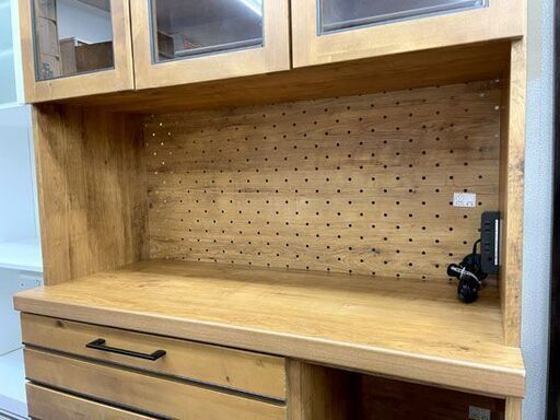 大川家具 東馬 レンジボード 幅約105cm 木製 こげ茶 レンジ台 キッチンボード 食器棚 リナ/LINA ヴィンテージ調 札幌市手
