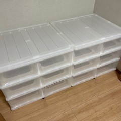 【2つセット】ニトリ 押入れ収納ケース FD(3段2列) 