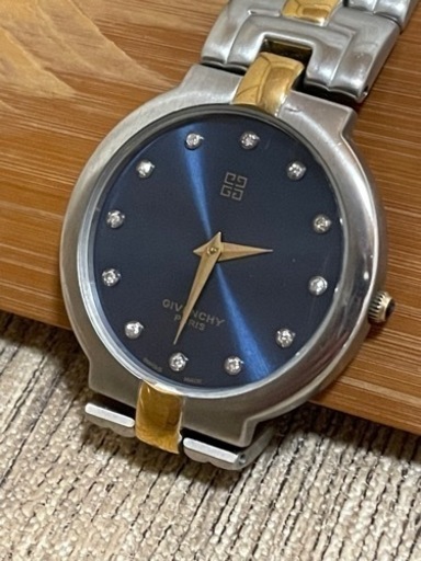 [ヴィンテージ:稼働品]GIVENCHY ジバンシィ MILLESIME 12Pダイヤ コンビ スイス製/ユニセックス/腕時計