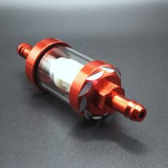ガソリンフィルター 燃料フィルター　レッド(　分解清掃可)