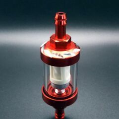 ガソリンフィルター 燃料フィルター　レッド(　分解清掃可)の画像
