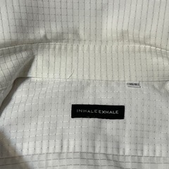 ワイシャツ 白ベース チェック折りデザイン ①の画像