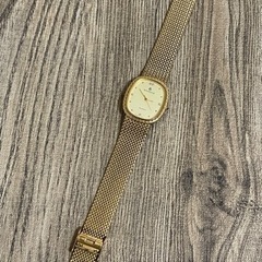 [希少:ヴィンテージ:稼働品]SANDOZ サンドス 5Pダイヤ 腕時計 レクタンギュラー/ゴールド/スイス製/腕時計の画像