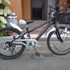 天童市　子供用　２２インチ6段マウンテン　タイヤ太い　LEDブロ...