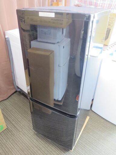 ■三菱　2ドア冷蔵庫　146Ｌ　MR-P15Z　ブラック　№62