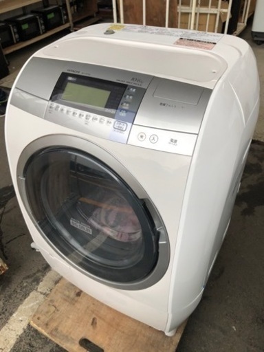福岡市内配送設置無料　日立 HITACHI BD-V9700L-N [ビッグドラム ななめ型ドラム式洗濯乾燥機（10.0kg） 左開き 自動お掃除搭載 シャンパン]