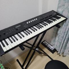KORG PS60 ヘッドホン・キーボードスタンド・純正カバー付の画像