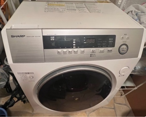 SHARP洗濯機10KG(乾燥機能付き)ホワイト　48,000円