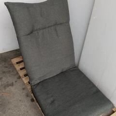 取引中み☆シンプル座椅子　ダークグリーン　グレー寄り☆