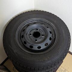 軽バン用　スタッドレスタイヤPR　ホイールセット黒色の画像