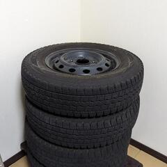 軽バン用　スタッドレスタイヤPR　ホイールセット黒色