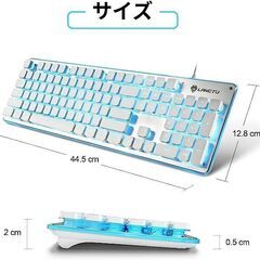 LANGTU ゲーミングキーボード 有線 メンブレン 薄型 静音...