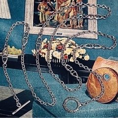 petit turquoise付き silver chain n...