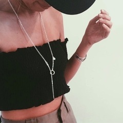 petit turquoise付き silver chain necklaceの画像