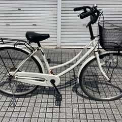 26インチ自転車】変速なし LEDダイナモライト使用 カゴ、サドル新品 