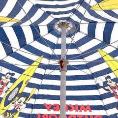 レトロ *  *    Disny× LOGOS♪ コラボ ミッキーマウス 可愛いビーチパラソル 海　バーベQ　 お庭　等の画像