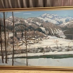 美品　渡辺良雄作　絵画　110×150 
