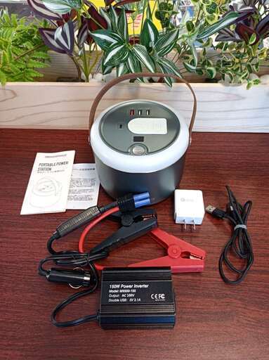 ①【特別価格/訳あり 】新品セット 売り ソーラーパネル45w+ポータブル電源153w 現品限り！！