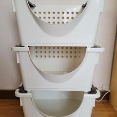 【お譲り先決まりました】積み重ねバスケット 3個セット