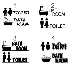 トイレ／お風呂　サインステッカーの画像