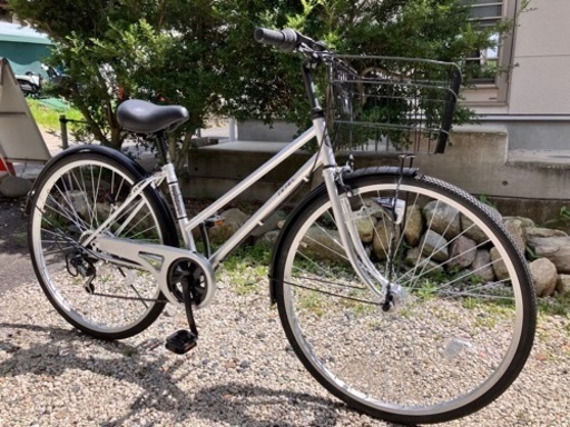 475、【美車】シティサイクル27インチシルバー