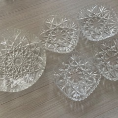 ガラス食器　平皿5点