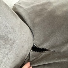 スチールグレー　カバーリングモダンデザインローソファ epais エペ　3人掛けの画像