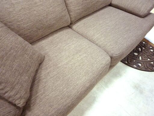 ソファ 2人掛け ワイドツーシーター 横幅 約182cm 布 ダークモカ ライトブラウン ソファー 長椅子 長イス 中古 札幌市東区 