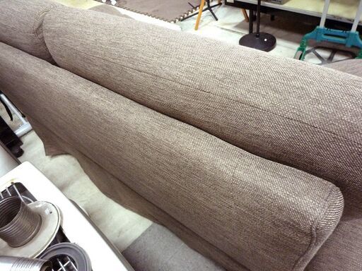 ソファ 2人掛け ワイドツーシーター 横幅 約182cm 布 ダークモカ ライトブラウン ソファー 長椅子 長イス 中古 札幌市東区 