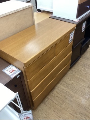 KG-22【新入荷　リサイクル品】4段チェスト　ナチュラル