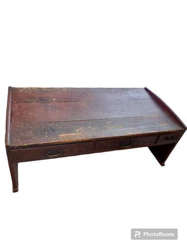 【売ります】文机　引き出し3つ　old Japanese desk
