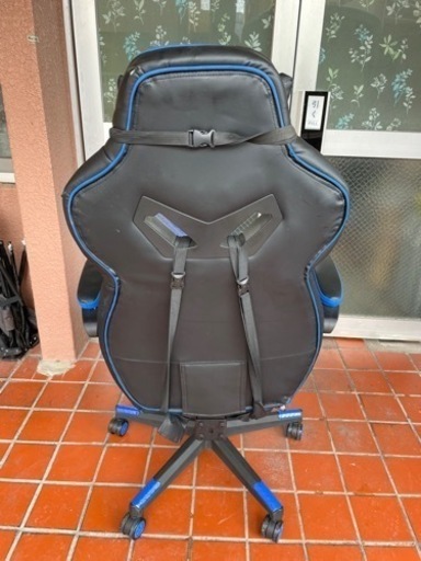 【値下しました】ゲーミングチェア Meseracing PUレザー 座面厚さ約10センチ オフィスチェア オットマン付き ゲーム デス