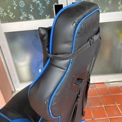 【値下しました】ゲーミングチェア Meseracing PUレザー 座面厚さ約10センチ オフィスチェア オットマン付き ゲーム デスクチェア パソコンチェア 椅子 No2467の画像