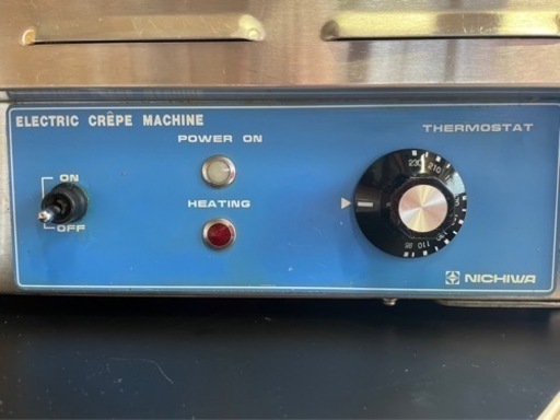 【動確済み】ニチワ 業務用 クレープ焼器 卓上 クレープメーカー CM-410 200V 500×500×200(mm) クレープ焼き器 電気クレープ器 厨房 大阪