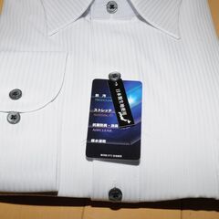 【新品】 完全ノーアイロン i-shirt アイシャツ 長袖 レギュラーカラー ドレスシャツ 5L ホワイト 吸水速乾 防汚 抗菌防臭の画像