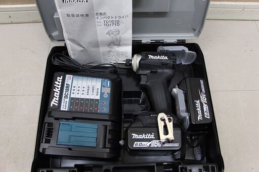 makita マキタ 18V 6.0Ah 充電式インパクトドライバ TD171DRGX ブラック (D5012akxwY)